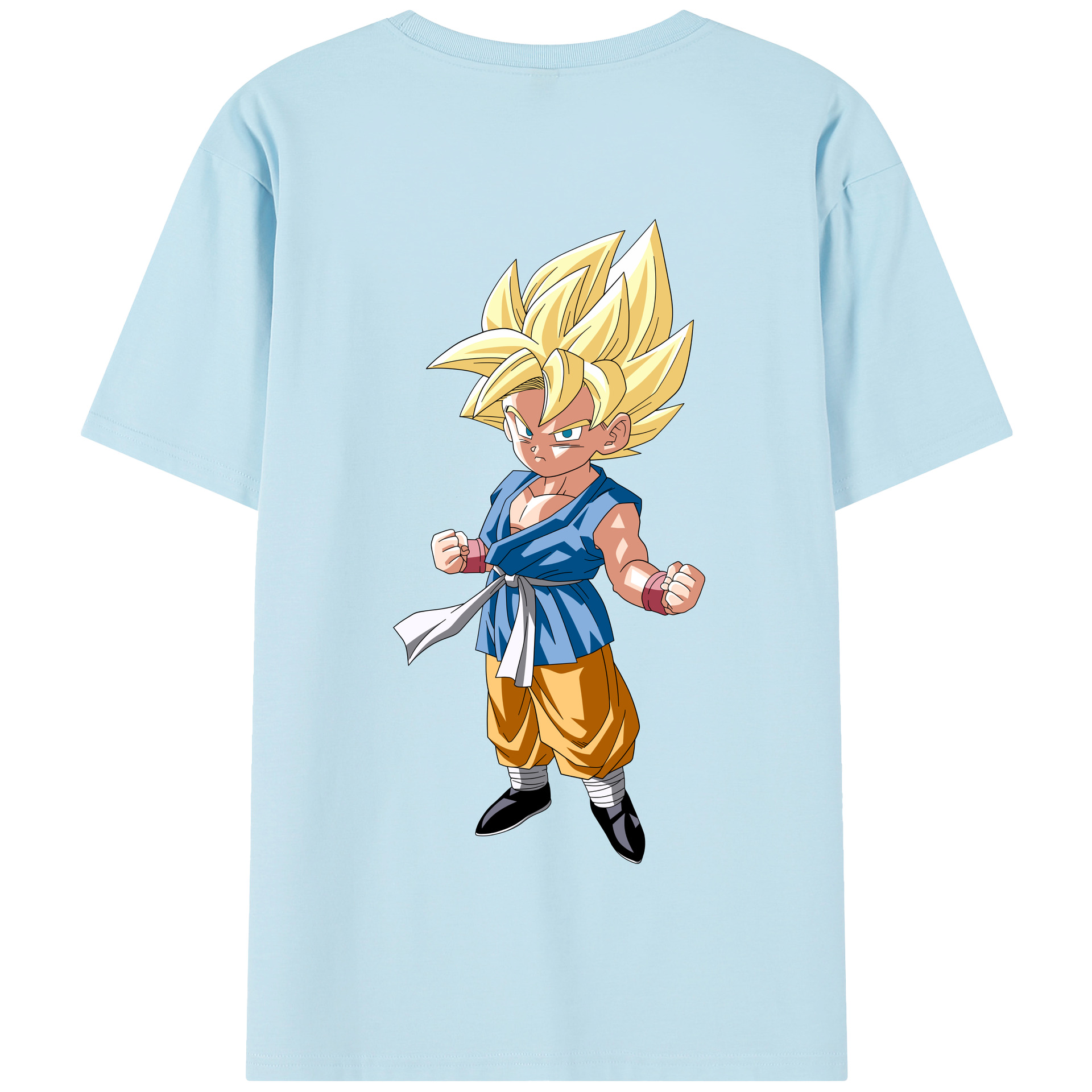 （画像用） ドラゴンボール 孫 悟飯（そんごはん）DRAGON BALL Son Gohan 綿100％半袖Tシャツ（背面プリント）